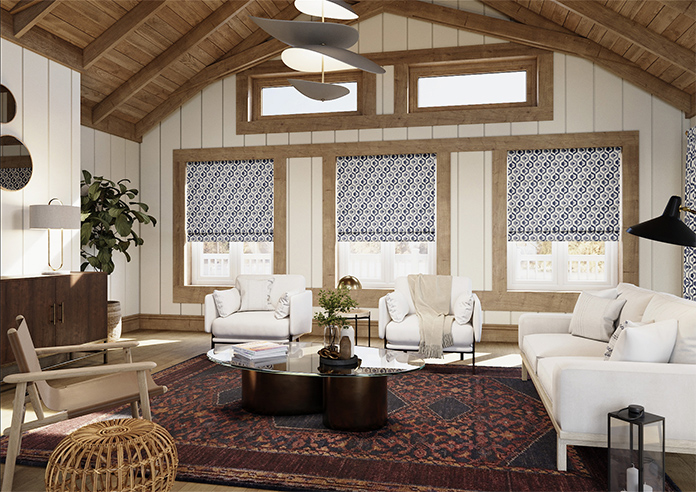 Gusta, Navy - Roman Blind - Image 7